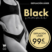 BLACK SUMMER — Pack de 3 sesiones de depilación láser de 2 zonas