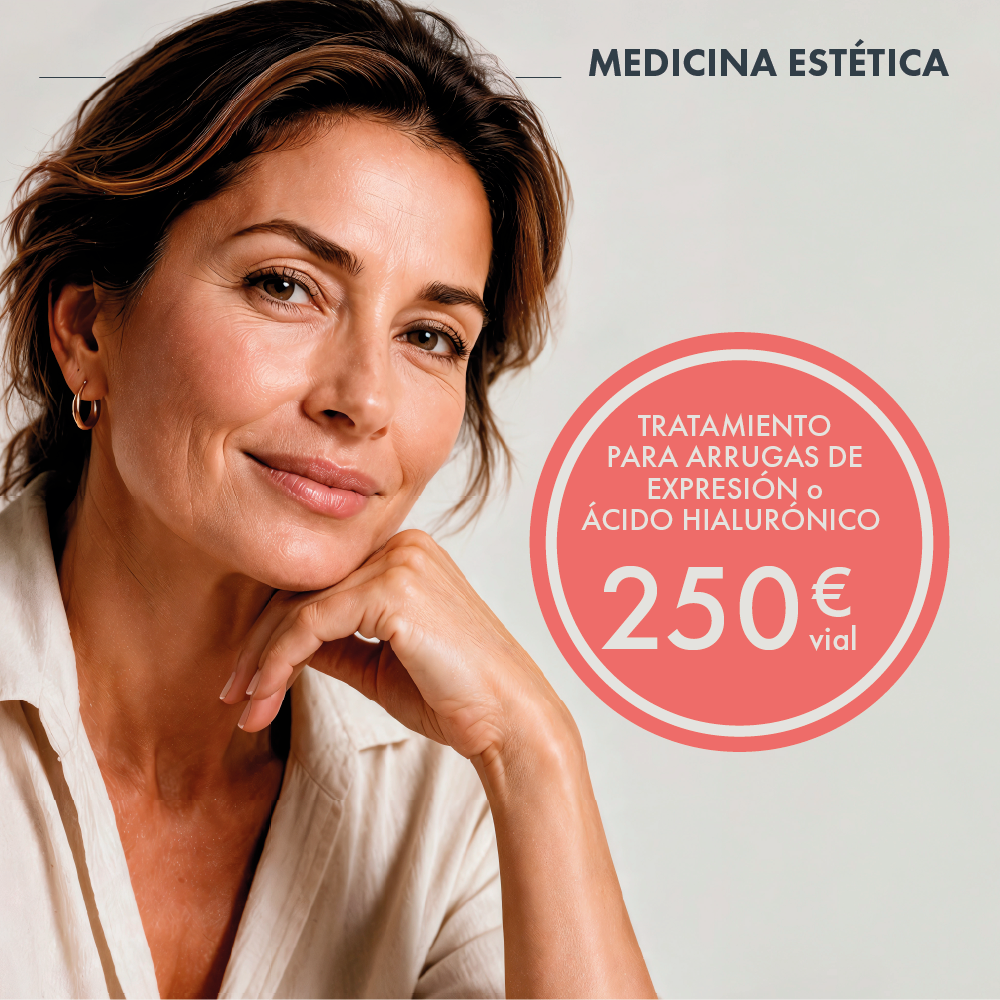 Tratamiento para arrugas de expresión o Ácido hialurónico por 250€/vial