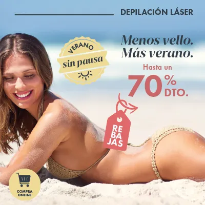 Hasta el 70% de descuento. ¡Menos Vello, Más Verano!
