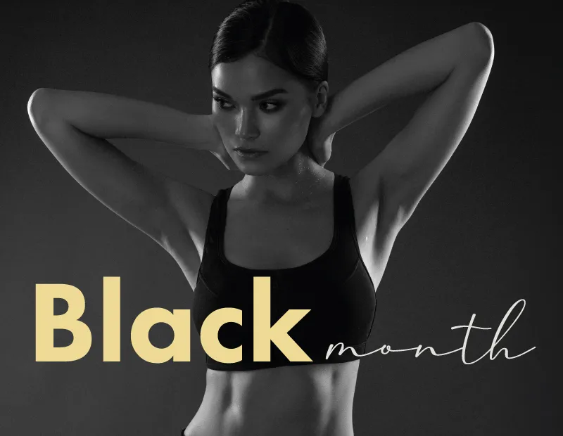 Promoción Black Month depilación láser 60% descuento